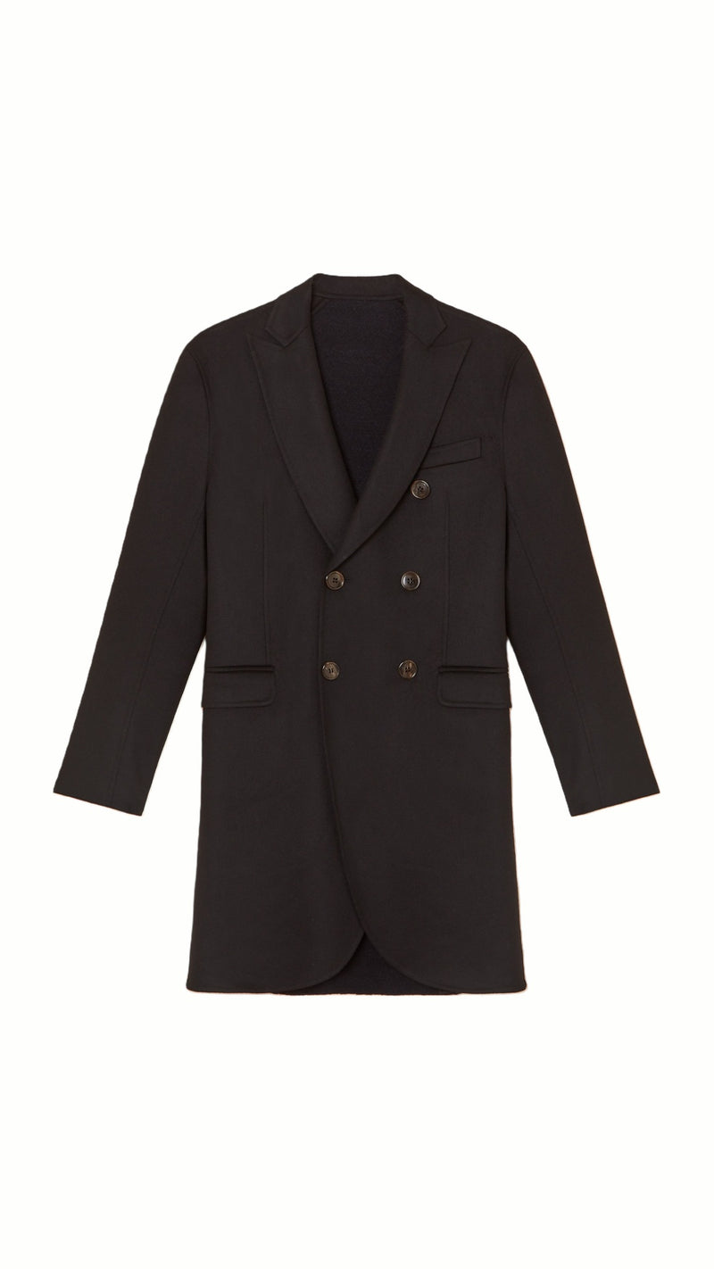 Michael Double Cashmere Overcoat Black, product – POAN