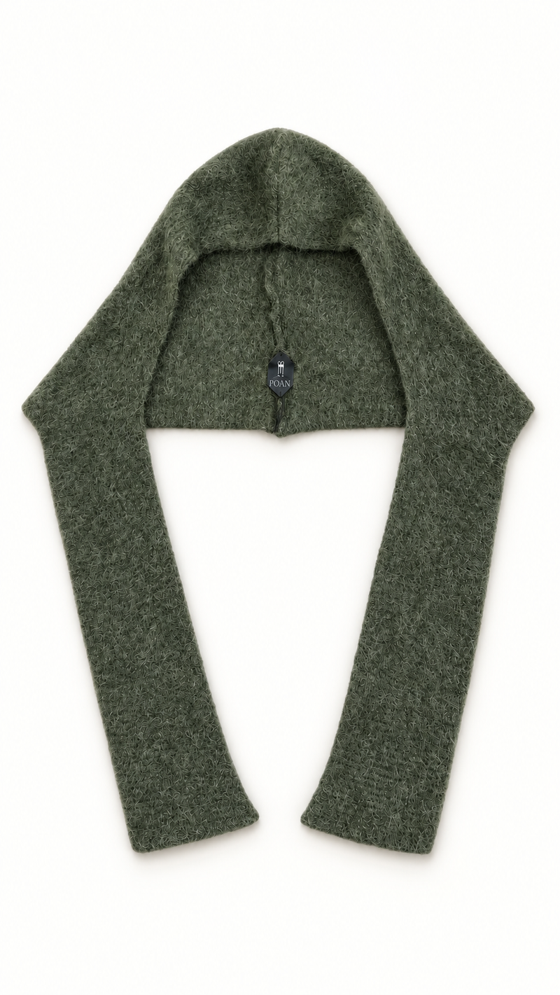 Robin Snood Mohair Moss, flat back – POAN