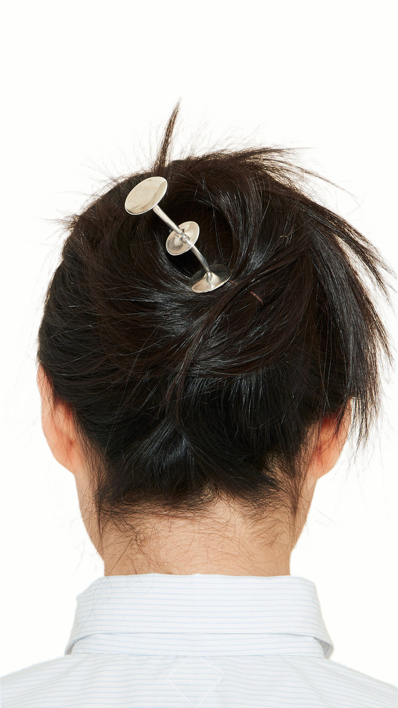 Sissi Hairpin Silver – worn, back