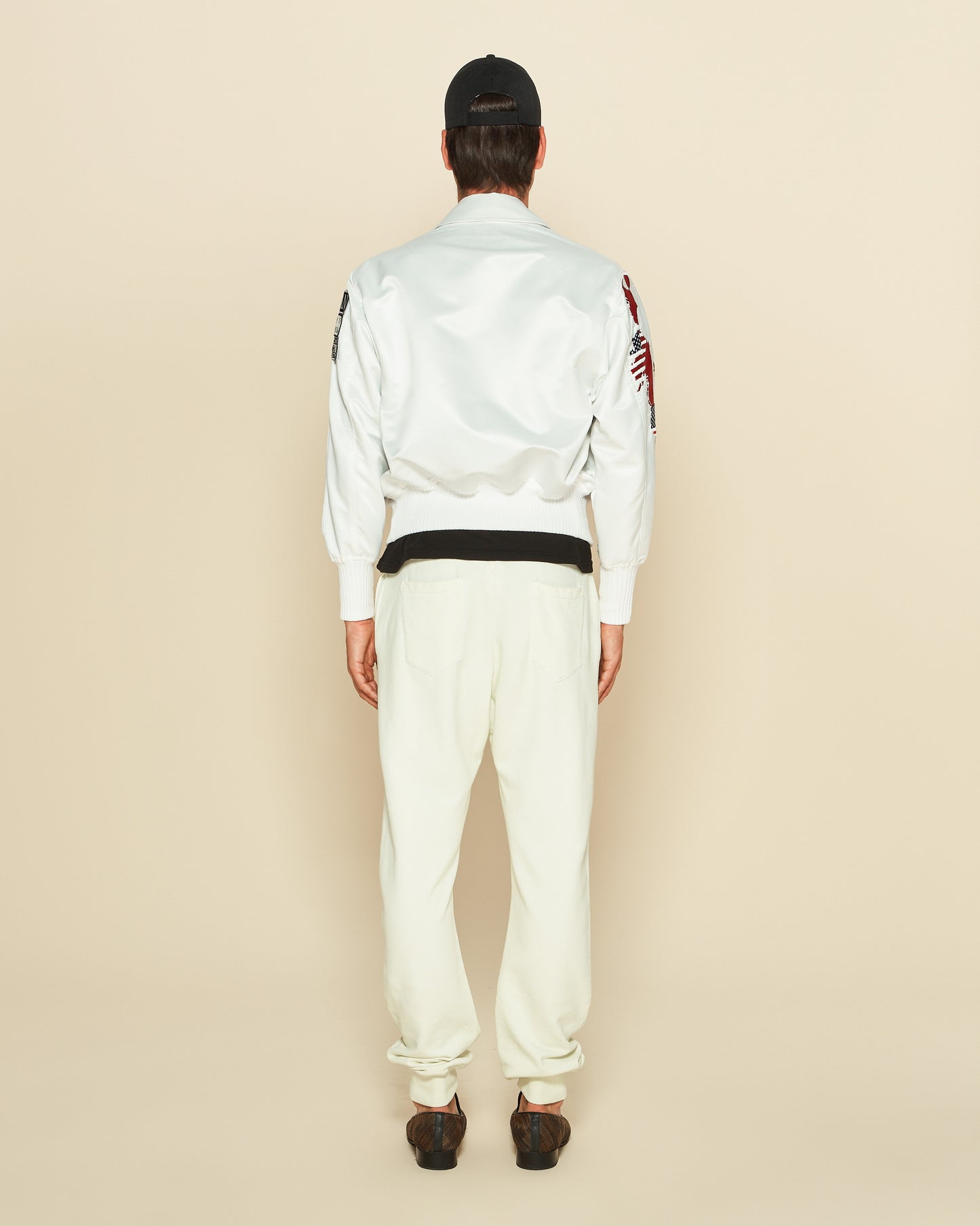 World Map MA-1 Flight Bomber Jacket Multi Ivory