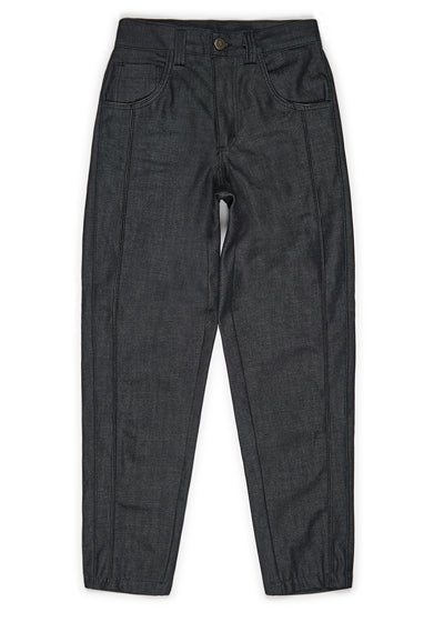 Fender Drop Crotch Denim Trousers Black