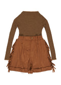 Maude Alcantara Shorts & Jumper Brown