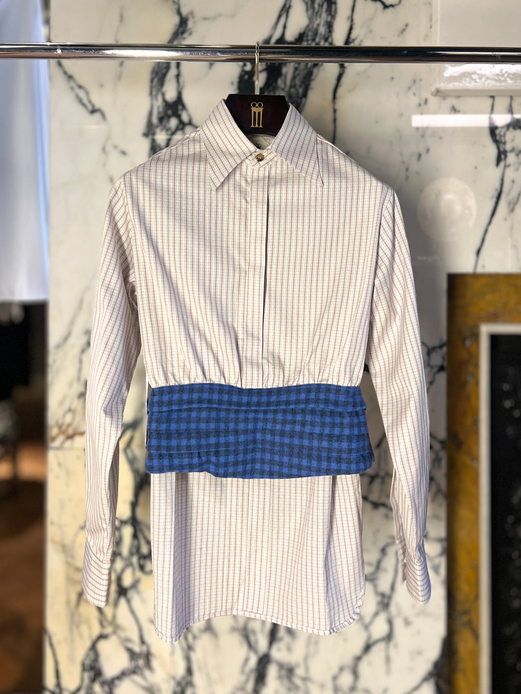 Bundula Checkered Cotton Blouse Women