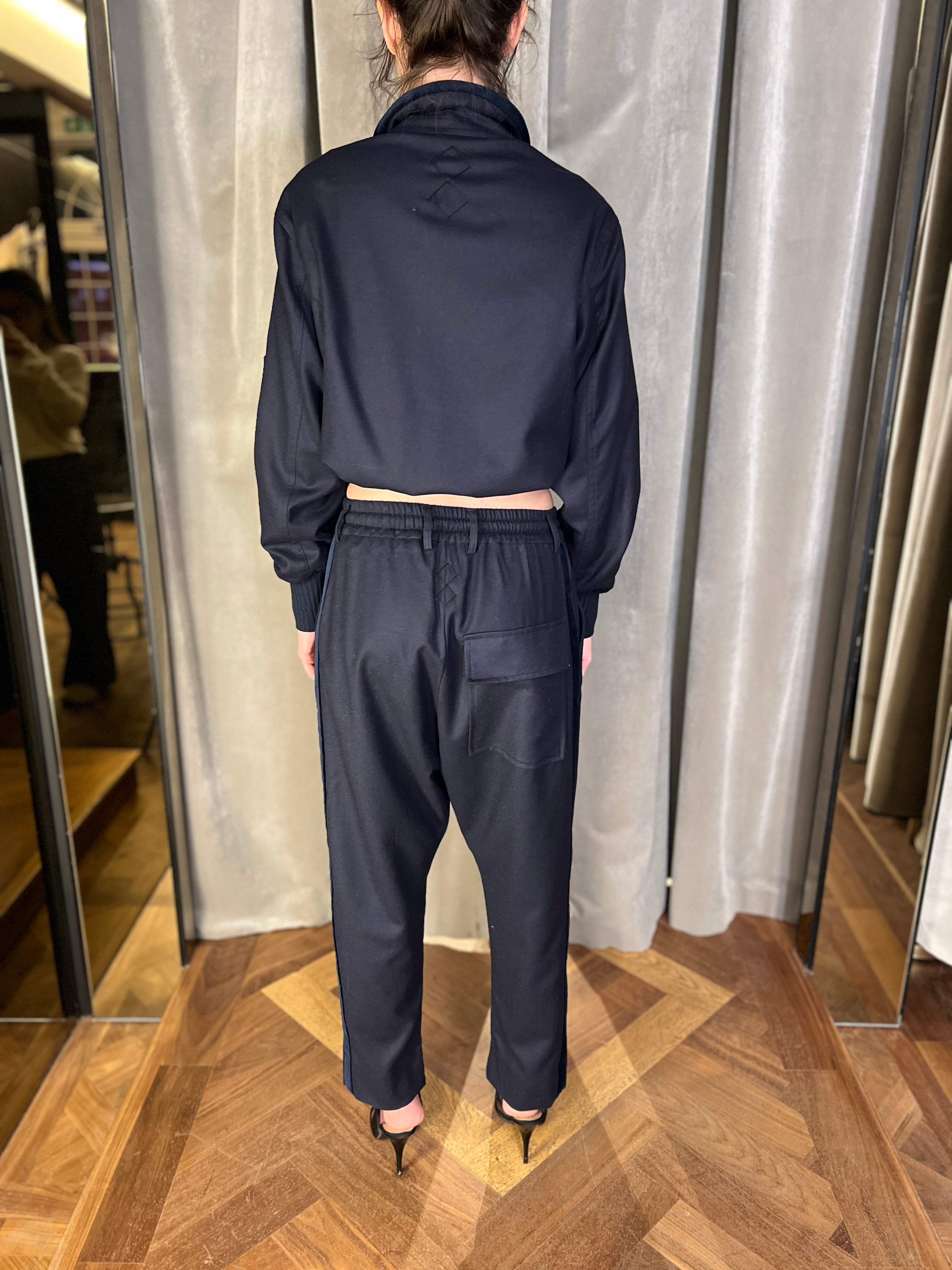 Iceman Merino Flannel Bomber Jacket Navy Women