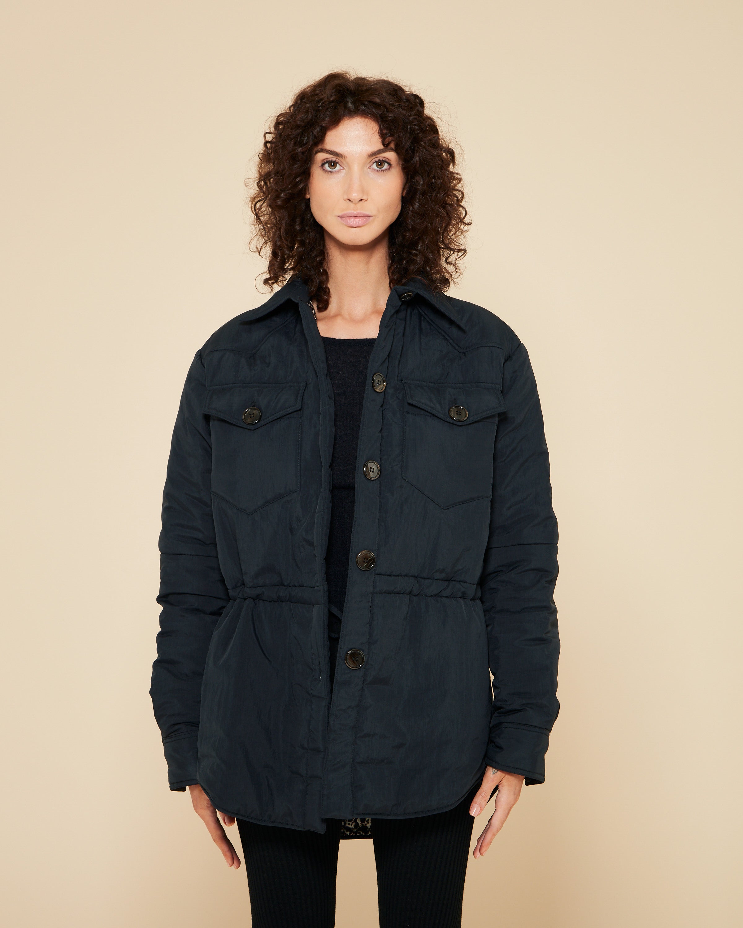 BRIEUC PARACHUTE JACKET WOMEN BLACK POAN