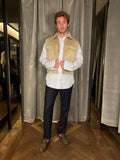 Brian Alcantara Wadded Waistcoat Beige Men