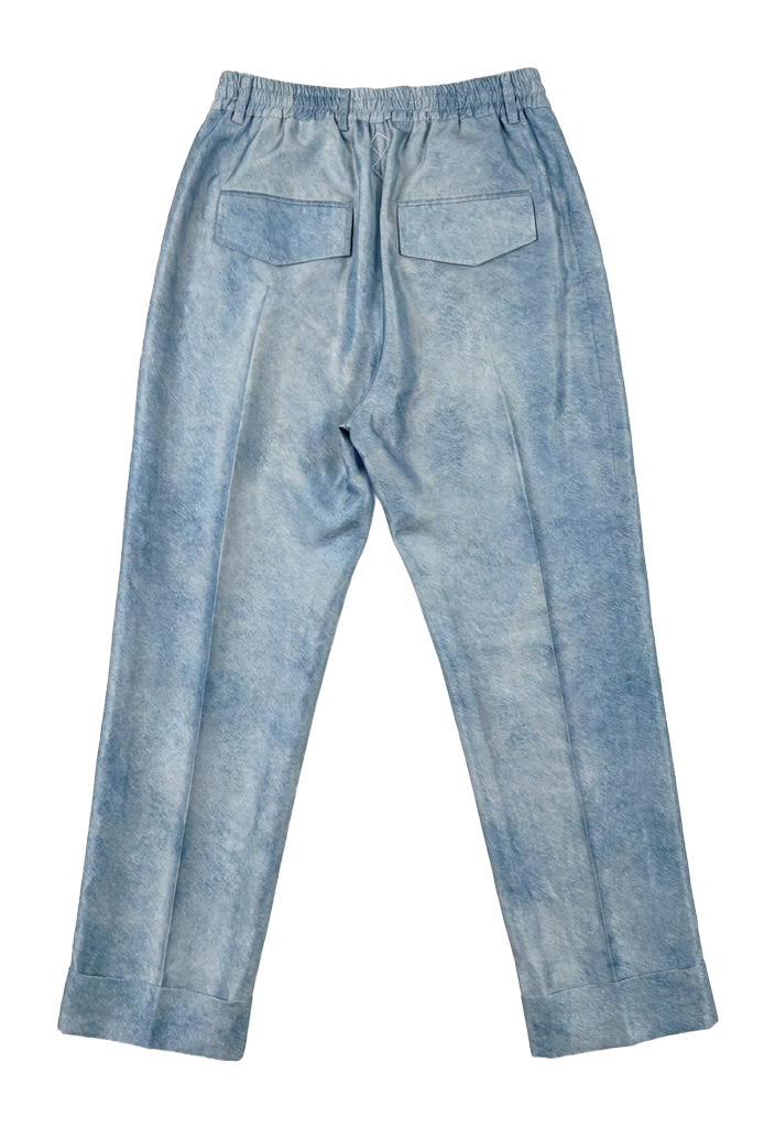 Fender Trousers Women Silk Denim