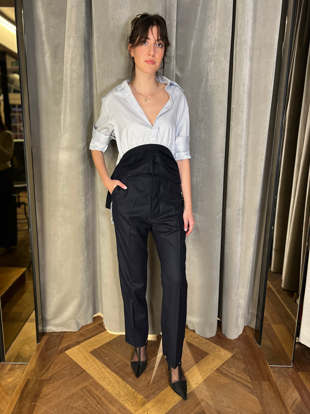 Bundula Striped Cotton Blouse Women