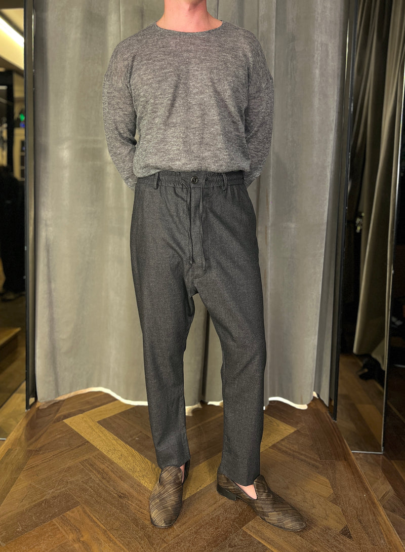 Fender Angora Flannel Drop Crotch Trousers Grey Men