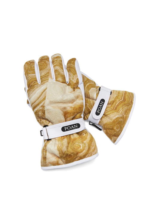 Ski Alcantara Gloves Gold