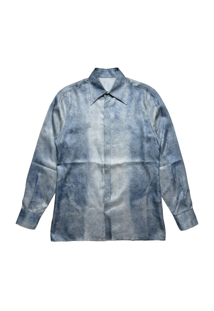 Ikarus Shirt Women Denim Silk