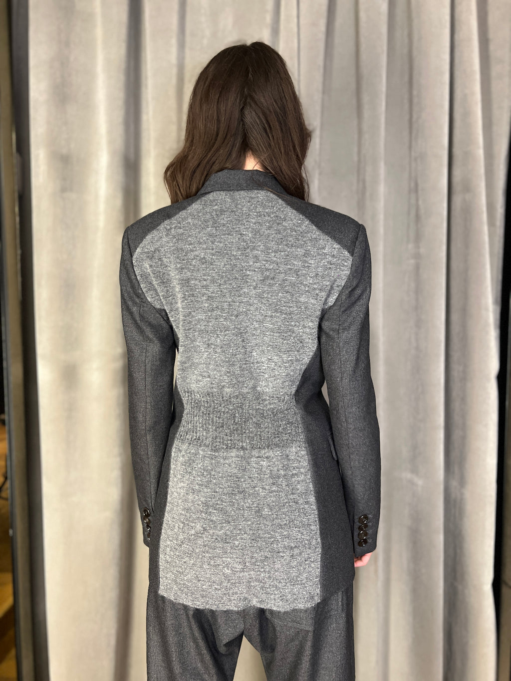 Michael DB Angora Flannel Jacket Grey Women