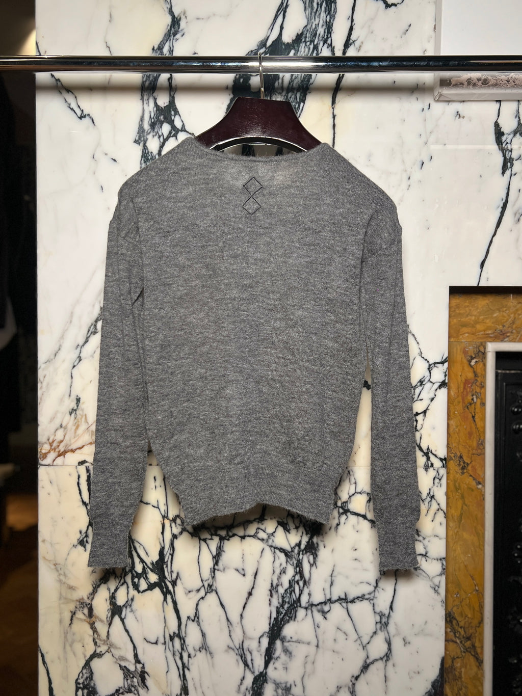 Roberto Alpaca Mohair Knitted Pullover Grey Women