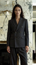 Michael DB Alpaca Flannel Jacket Grey Women