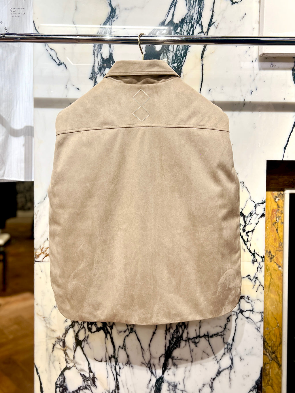 Brian Alcantara Wadded Waistcoat Beige Men