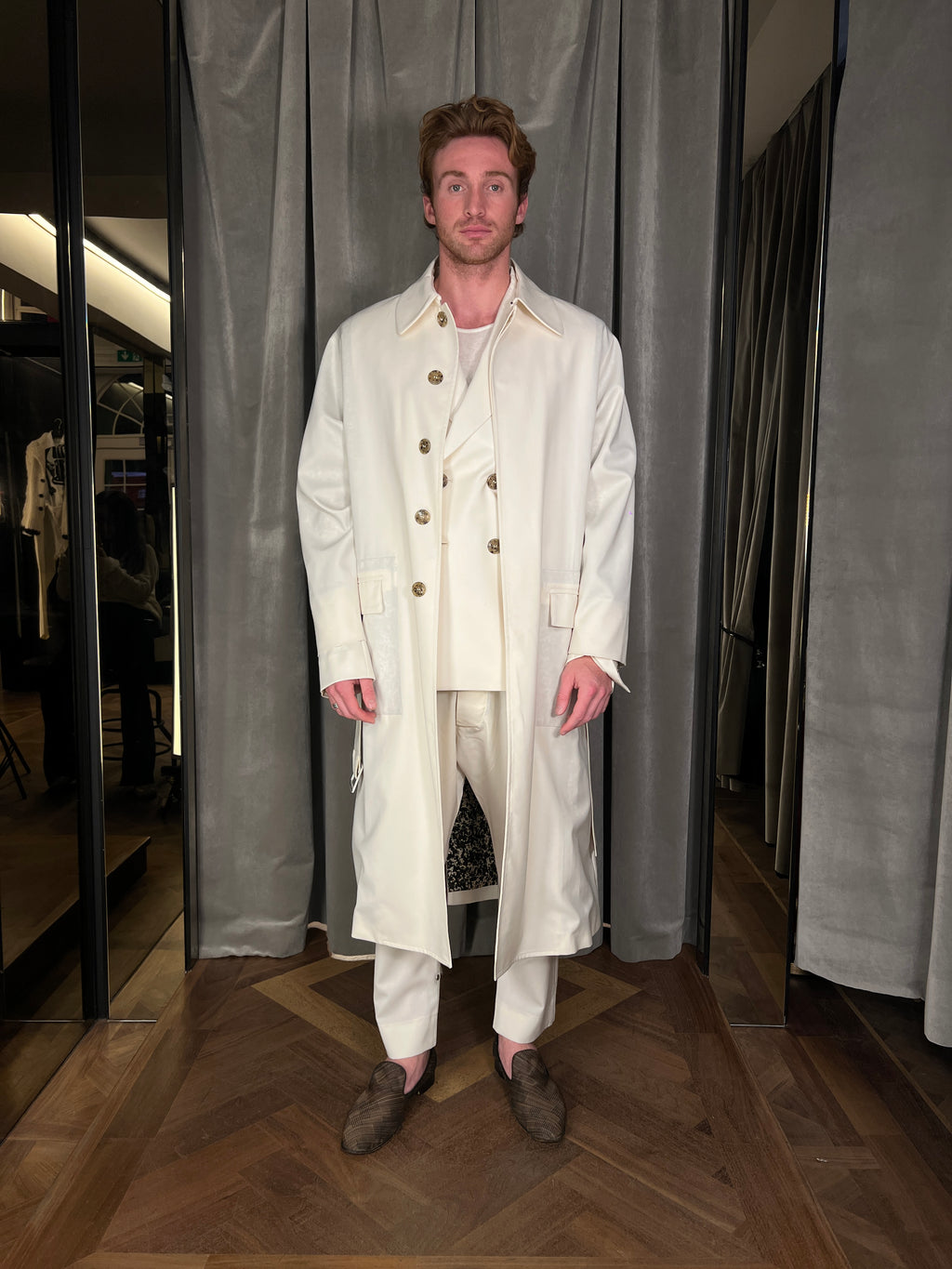 Victor Overcoat Men Ivory