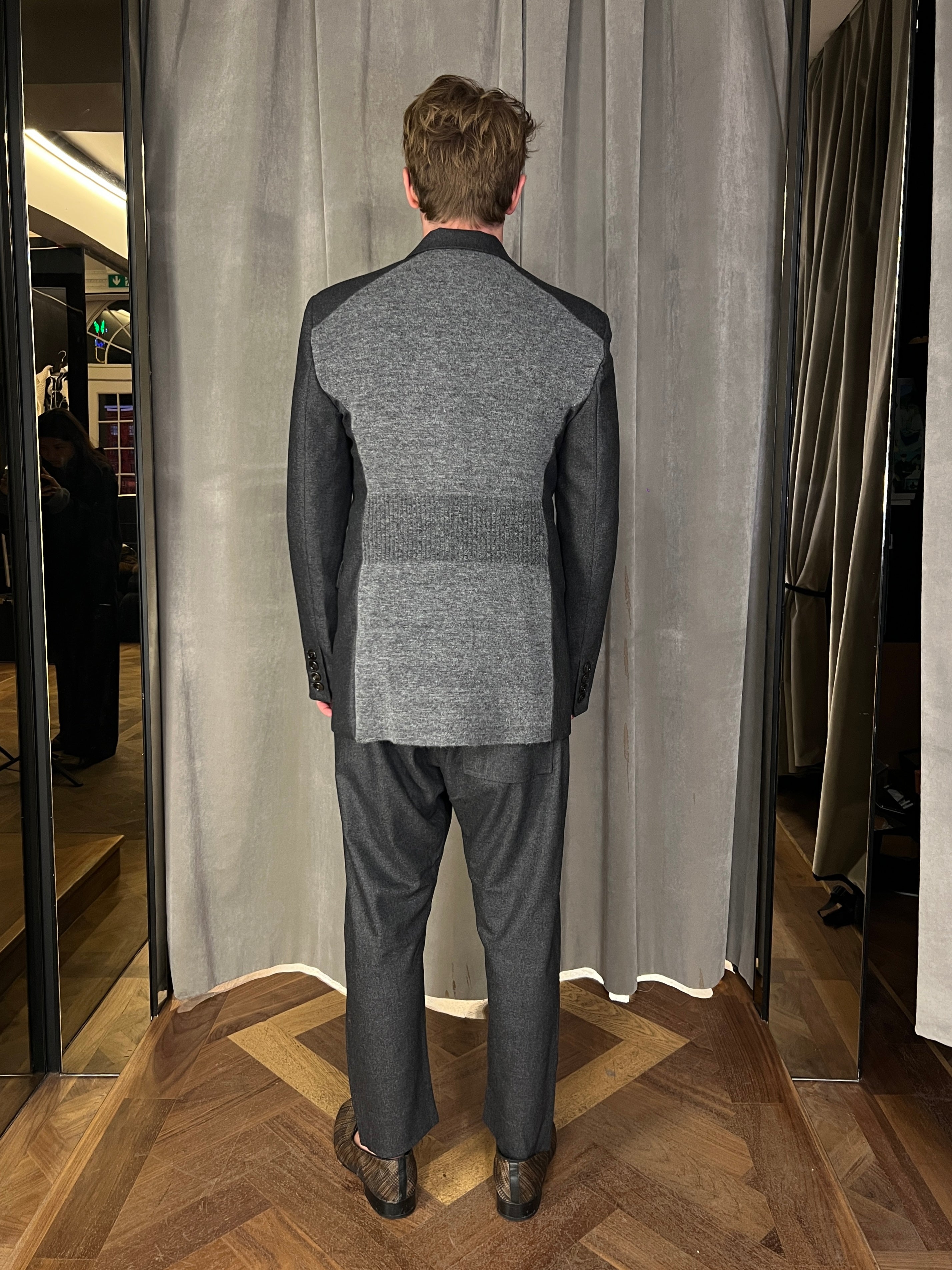 Michael DB Angora Flannel Jacket Grey Men