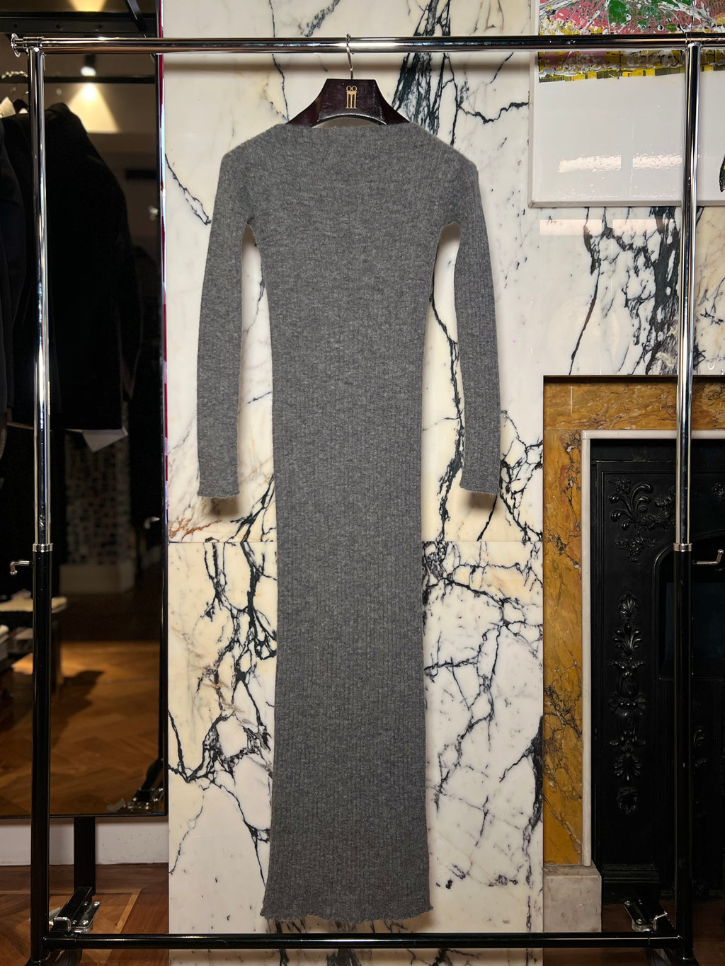 Giselle Alpaca Mohair Knitted Dress Grey Women