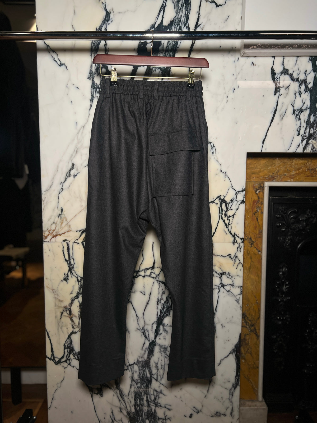 Fender Angora Flannel Drop Crotch Trousers Grey Men