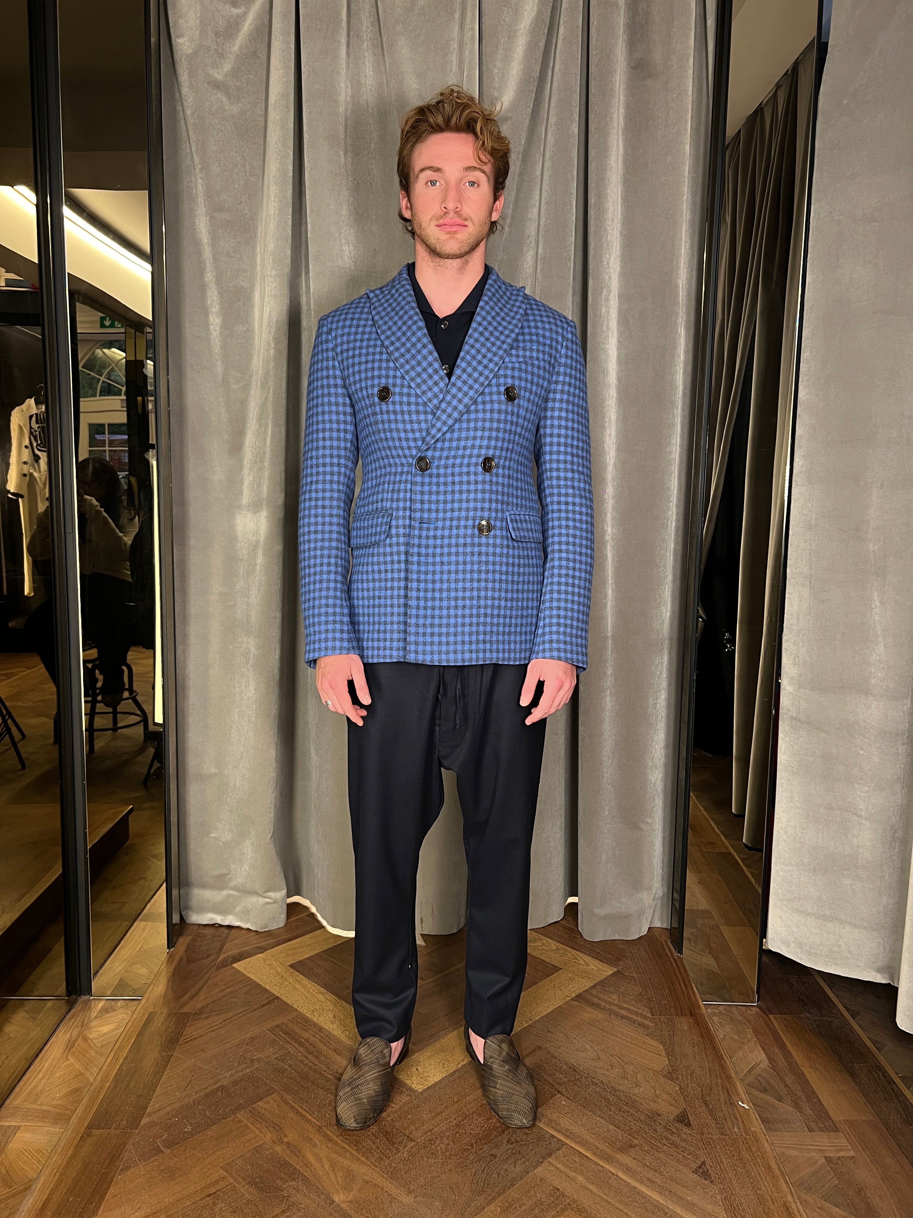 Michael DB Plaid Flannel Jacket Blue Men