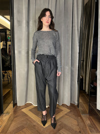 Fender Angora Flannel Drop Crotch Trousers Grey Women