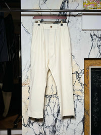 Fender Drop Crotch Trousers Men Ivory
