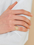 Aeiou Signet Ring Accessories Gold