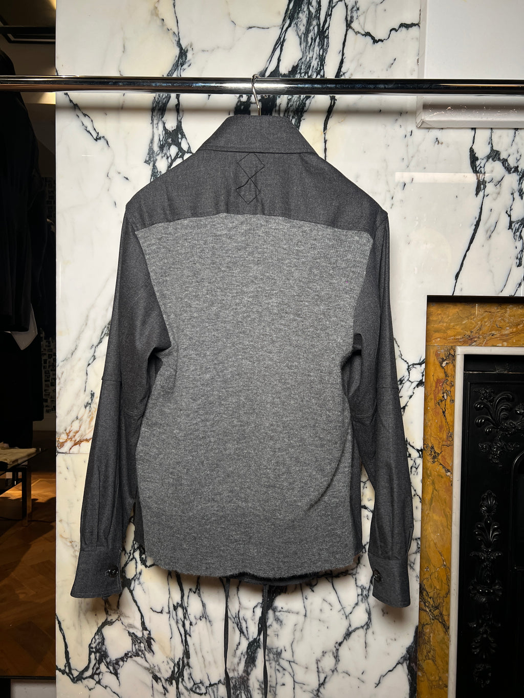 Brieuc Angora Flannel Overshirt Grey Women