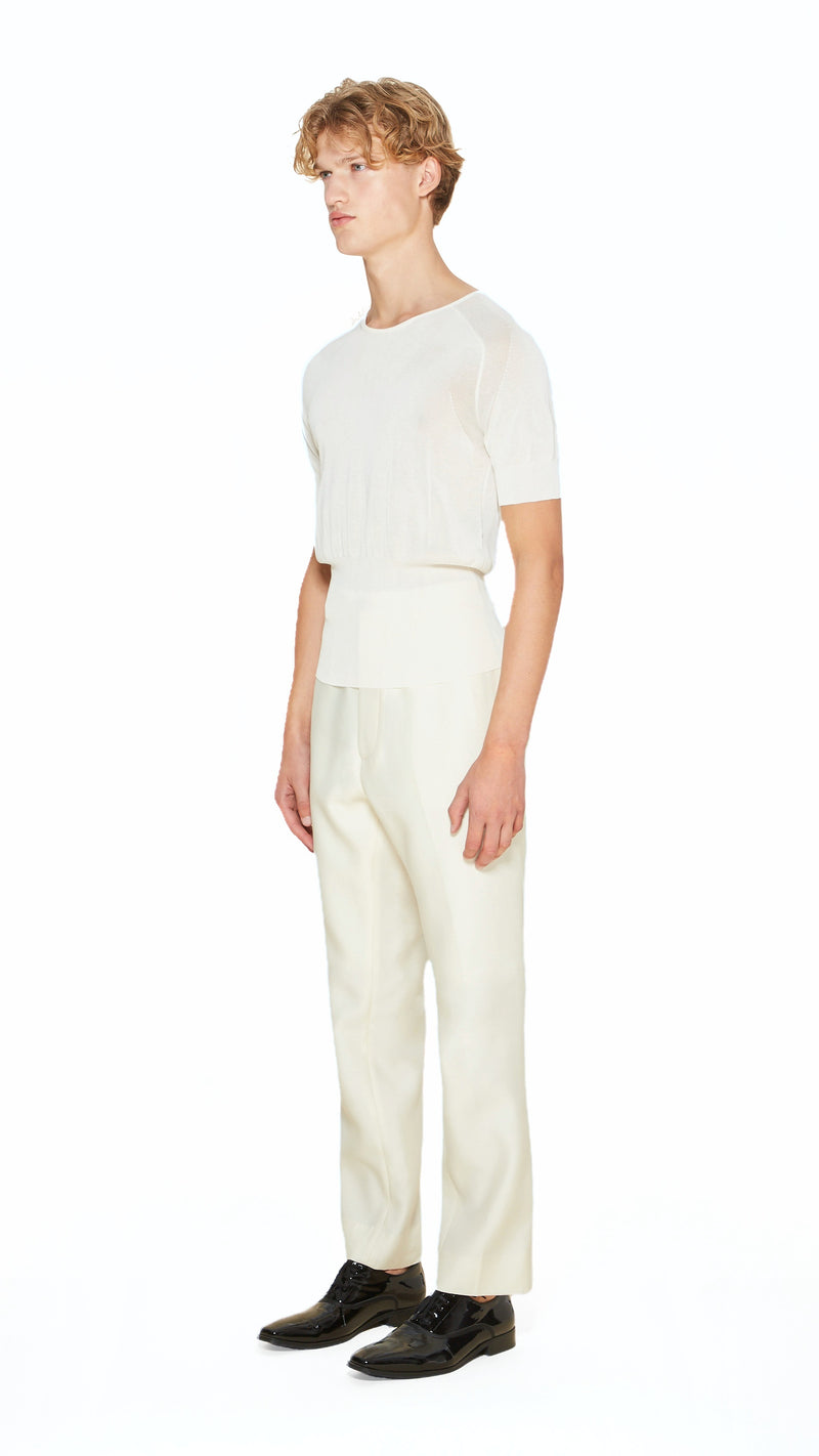 Adone Top Men Ivory, side view – POAN
