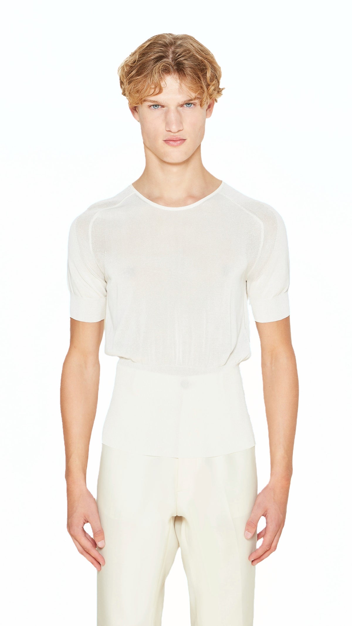 Adone Top Men Ivory, detail – POAN