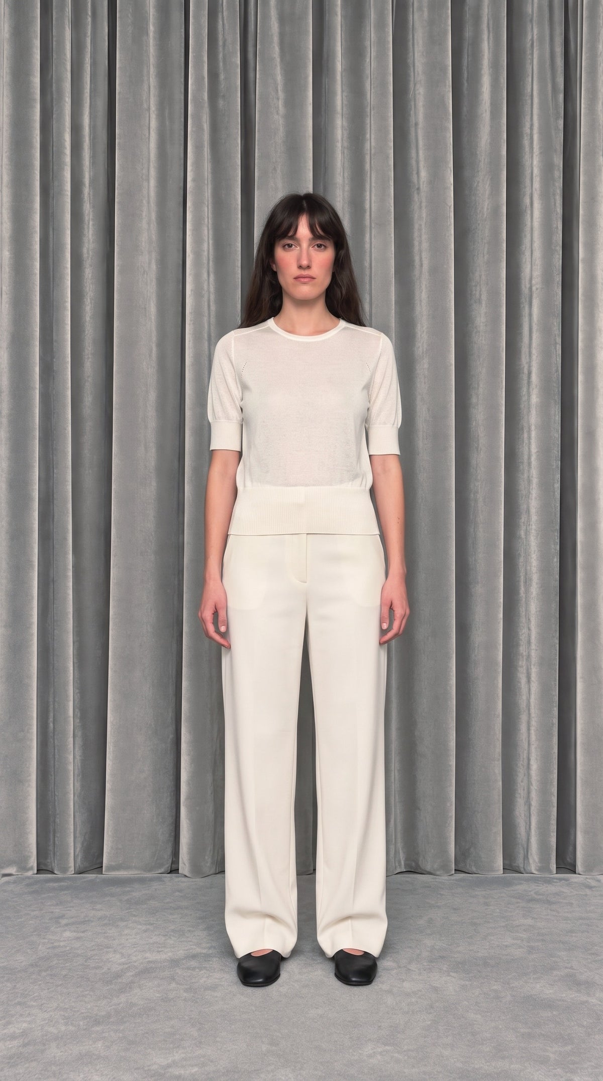 Adone Top Ivory – model front