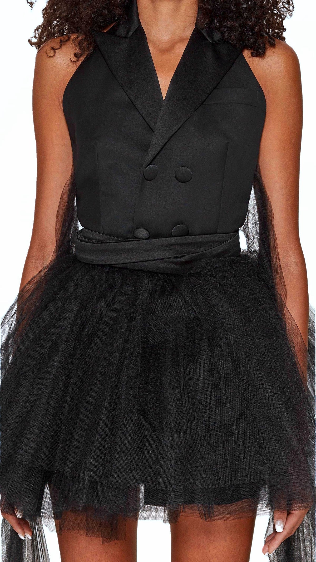 Alexandra Cocktail Dress Women Black, detail – POAN