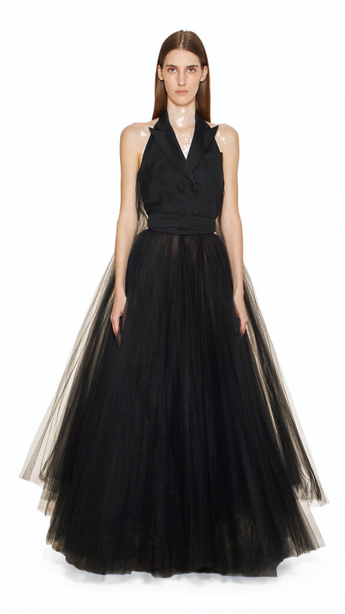 Alexandra Couture Dress Women Black, front view – POAN