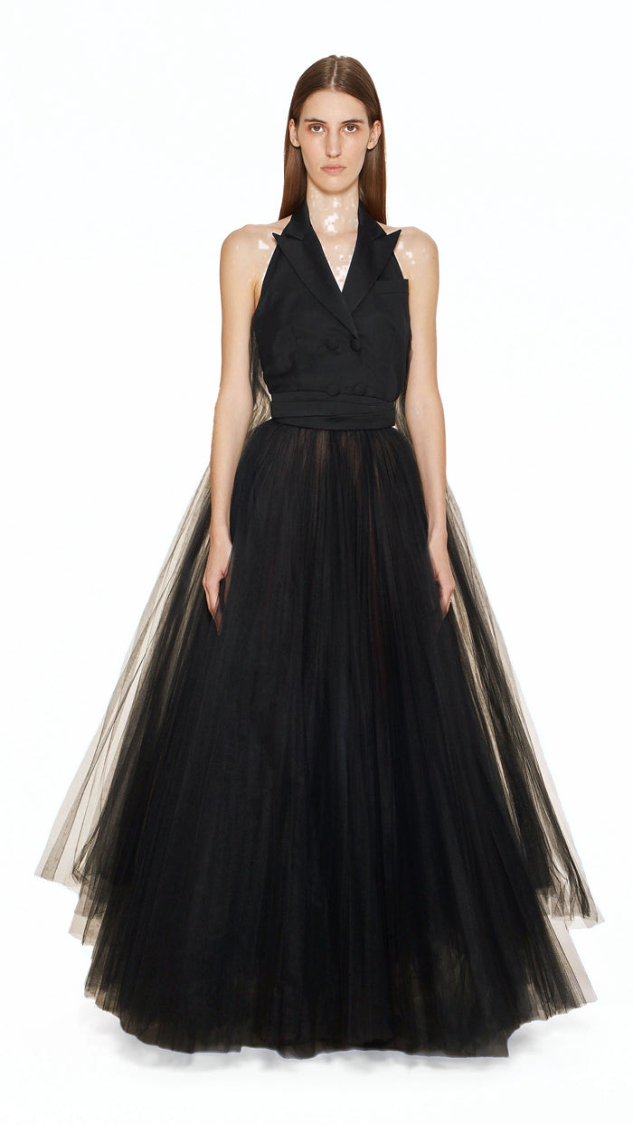 Alexandra Couture Dress Women Black, front view – POAN