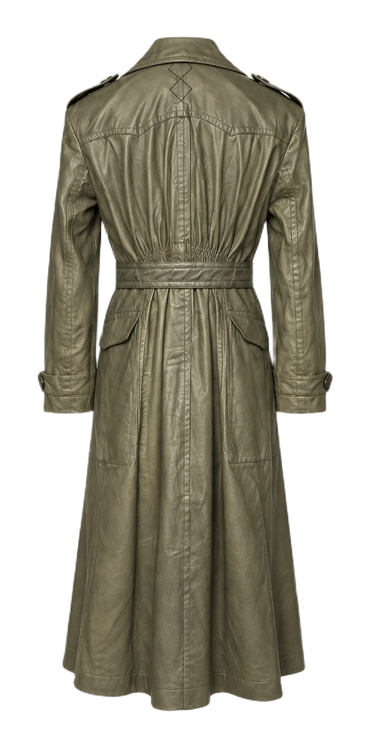 Andreas Coat Vegan Leather Olive Men