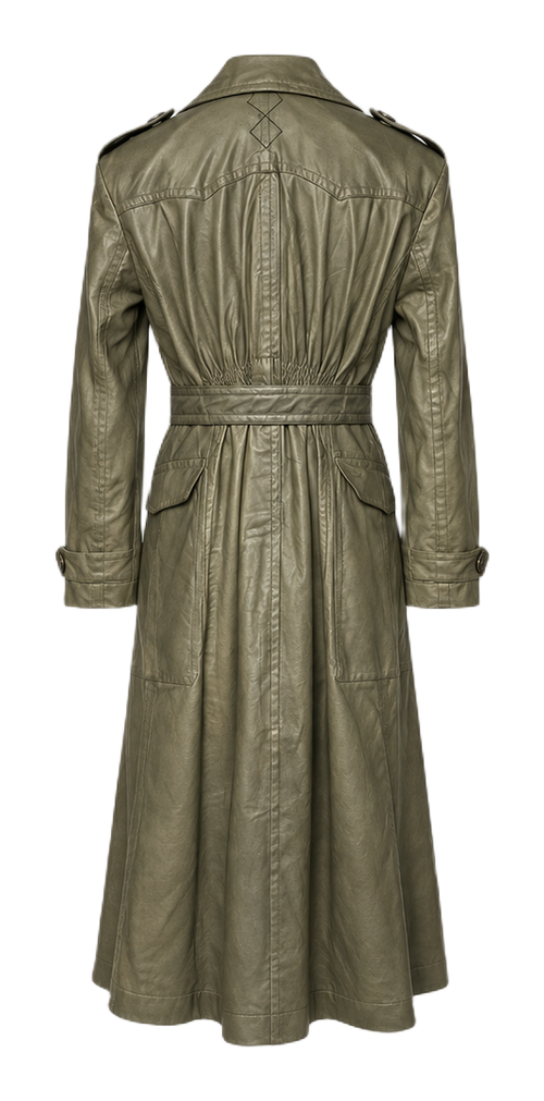 Andreas Coat Vegan Leather Olive Men