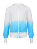 Apollo Dip Dye Zip Hoodie Lightblue