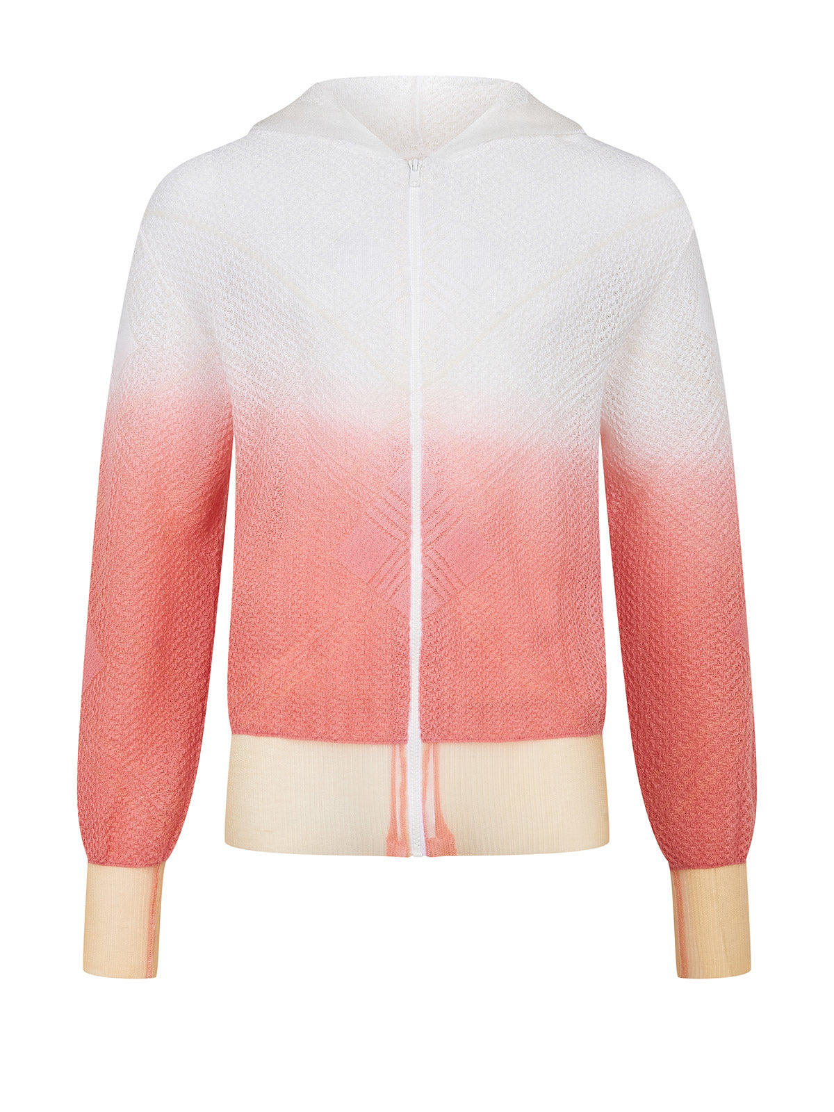 Apollo Dip Dye Zip Hoodie Pink