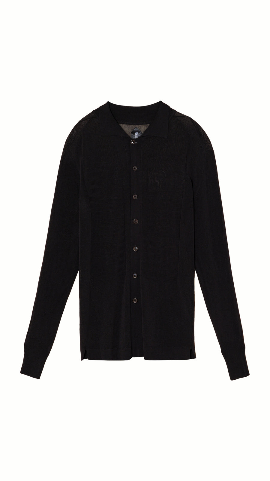 Bib Long Sleeve Polo Black Women, product – POAN