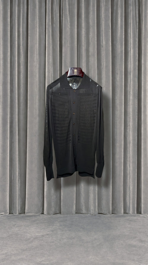 Bib Long Sleeve Polo Black – product