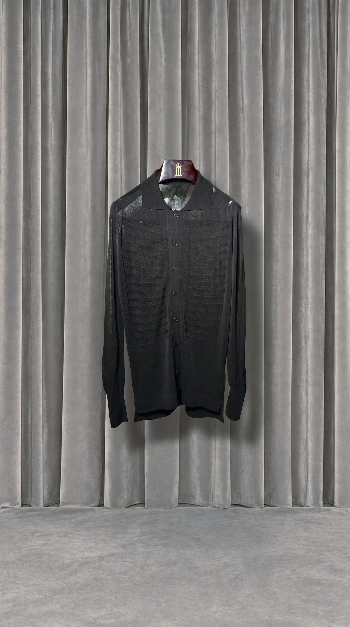 Bib Long Sleeve Polo Black – product