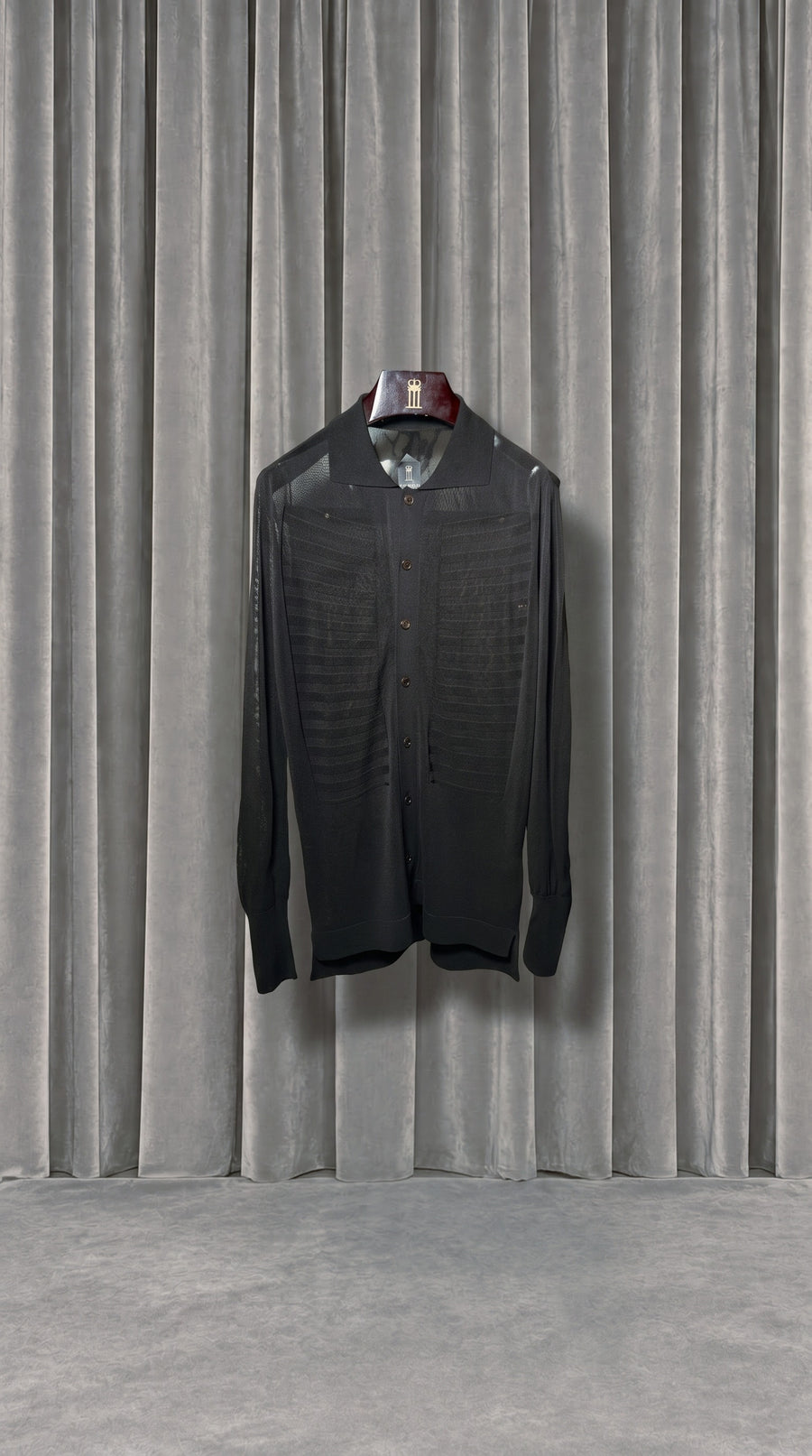 Bib Long Sleeve Polo Black – product