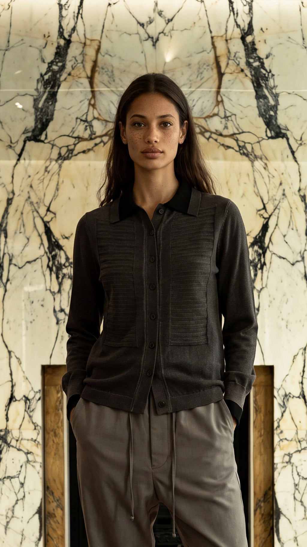 Bib Knitted Shirt Women Plume