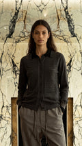 Bib Knitted Shirt Women Plume