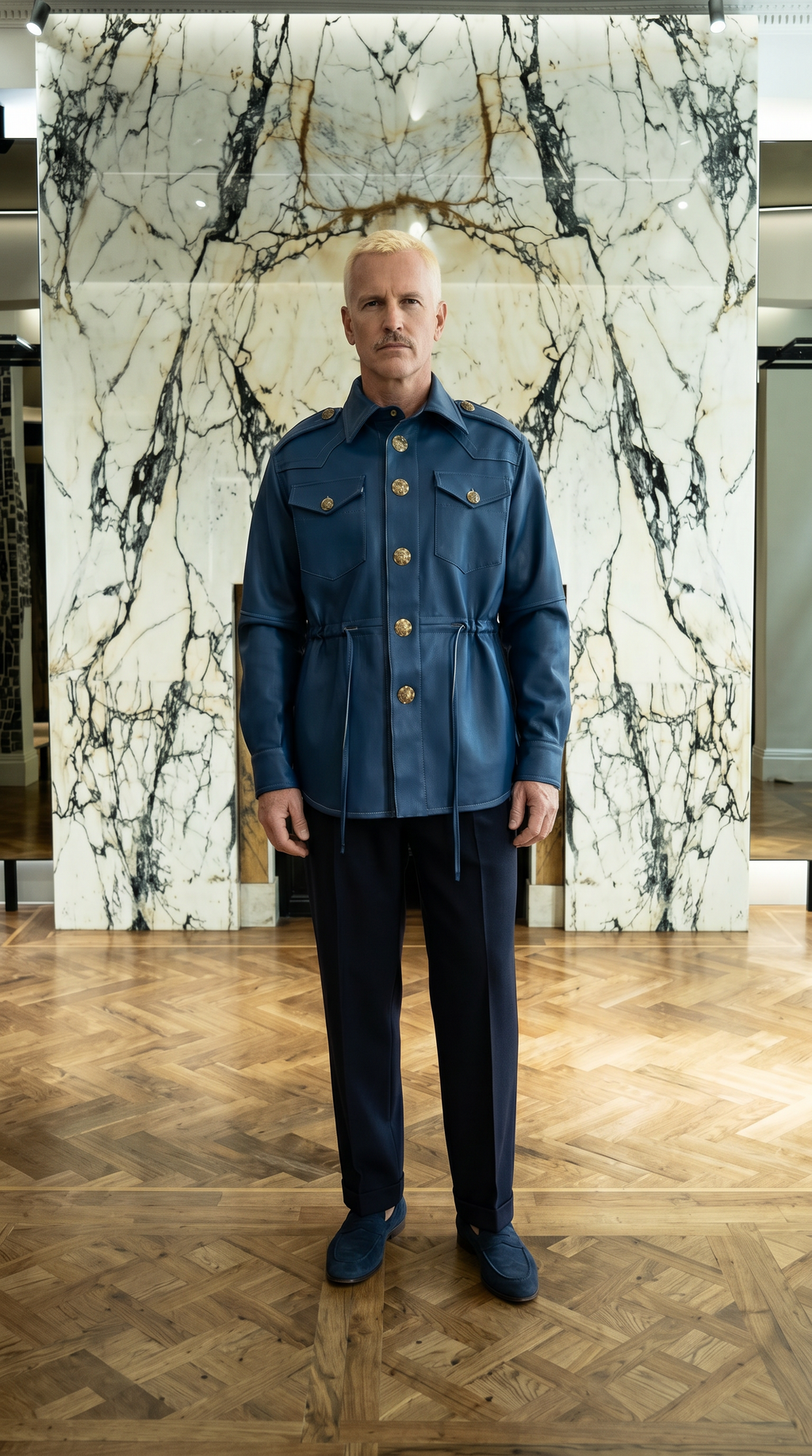 Brieuc Overshirt Men Bleu