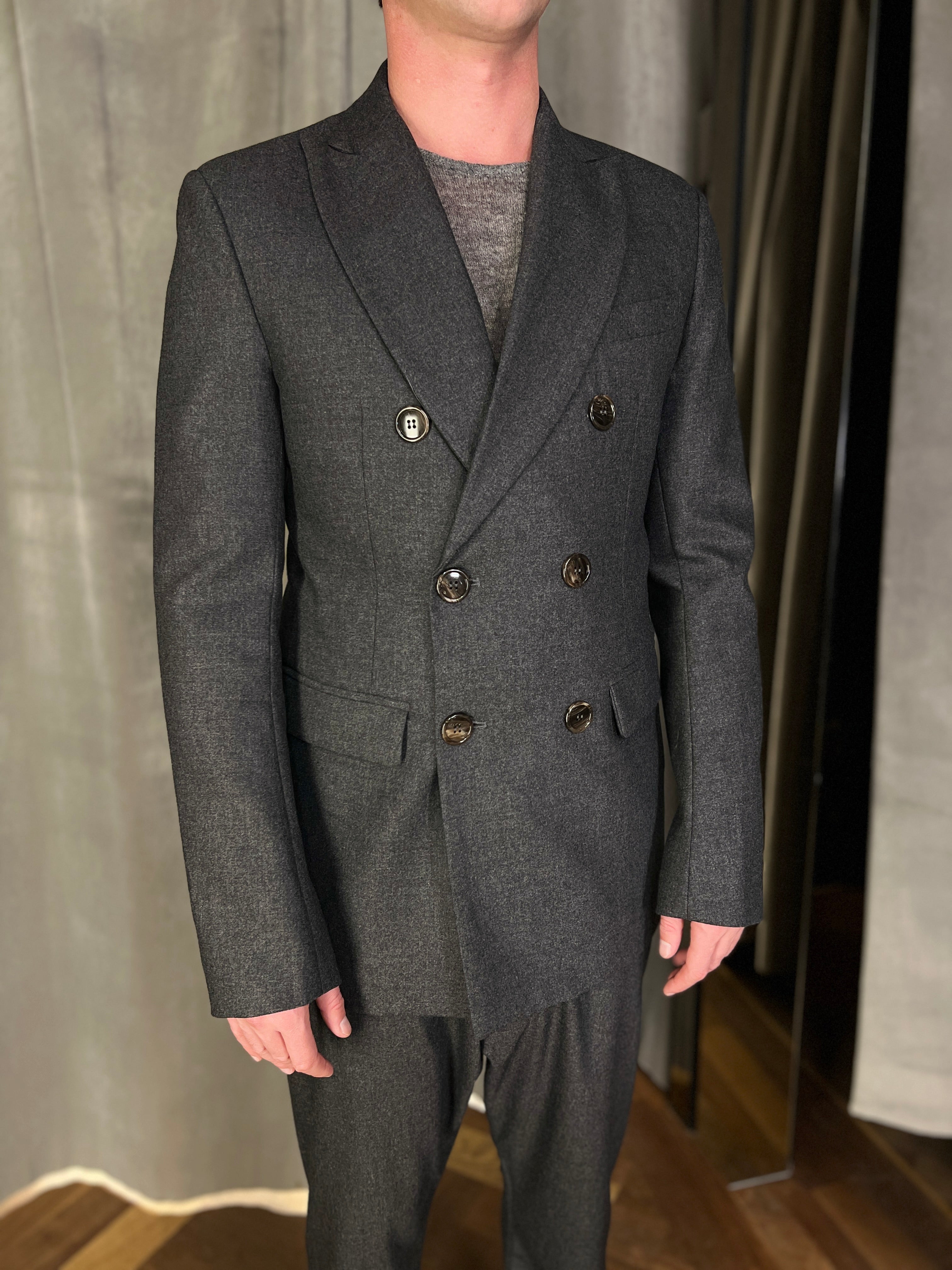 Michael DB Angora Flannel Jacket Grey Men