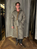 Victor Mohair Jacquard Blanket Overcoat Brown Men