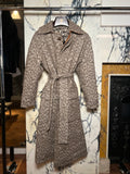 Victor Mohair Jacquard Blanket Overcoat Brown Women