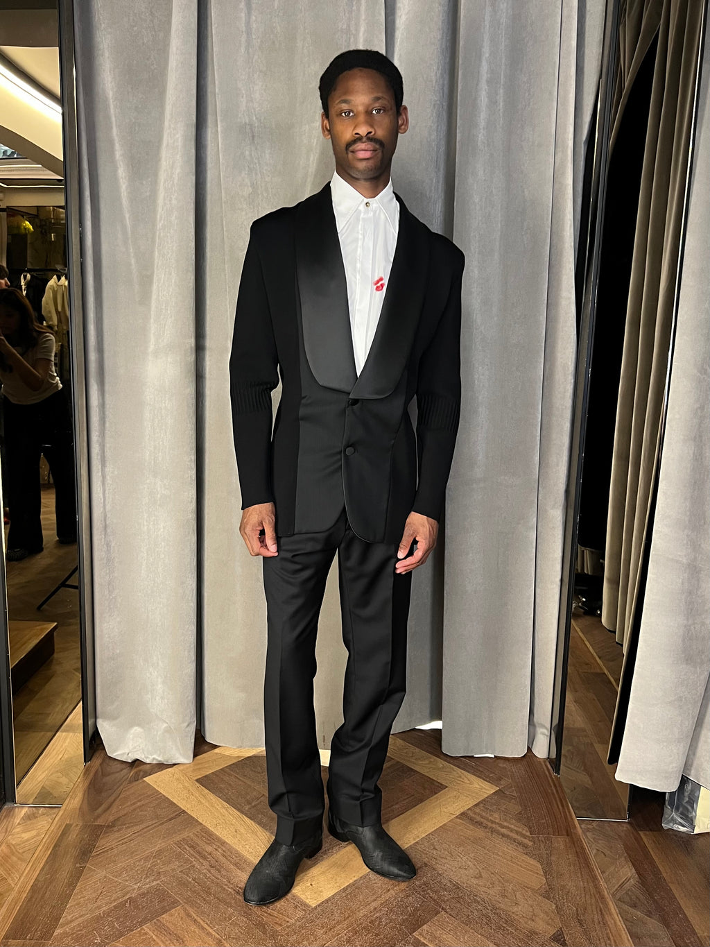 Smoker Jacket Men Black