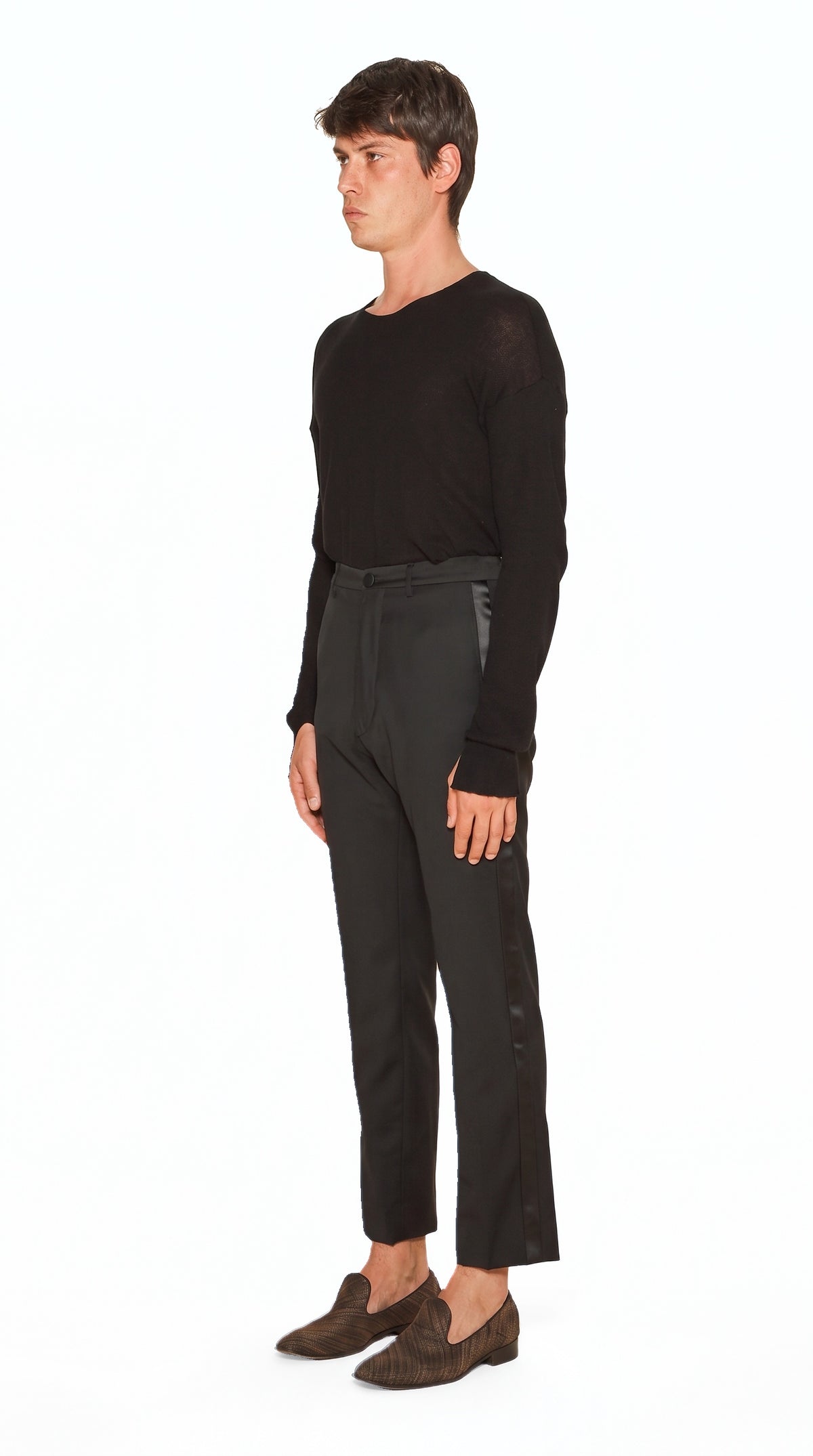 Carabiniero Trousers Men Black, side view – POAN